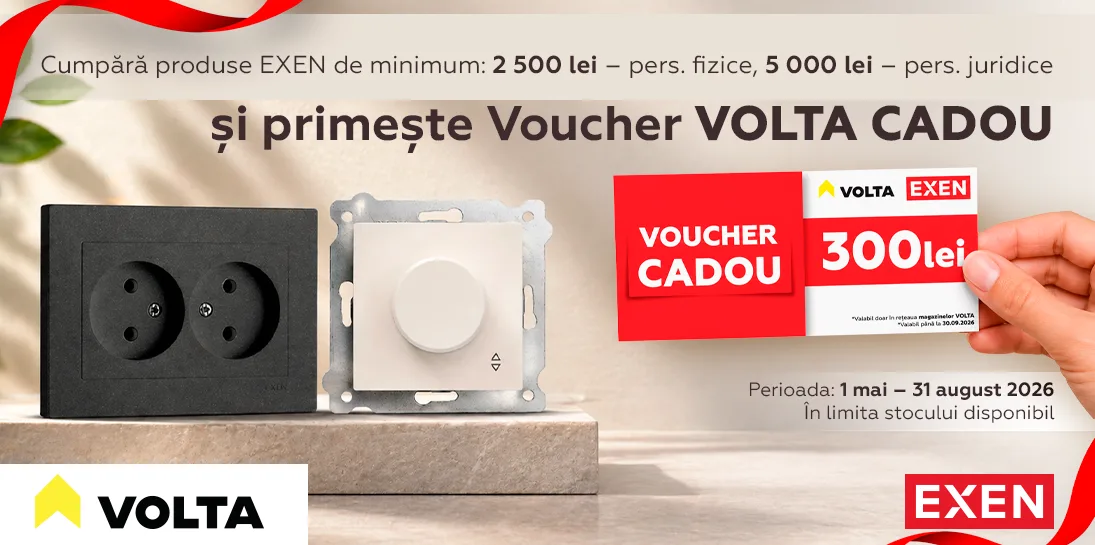 Cumpara EXEN si primeste voucher VOLTA cadou