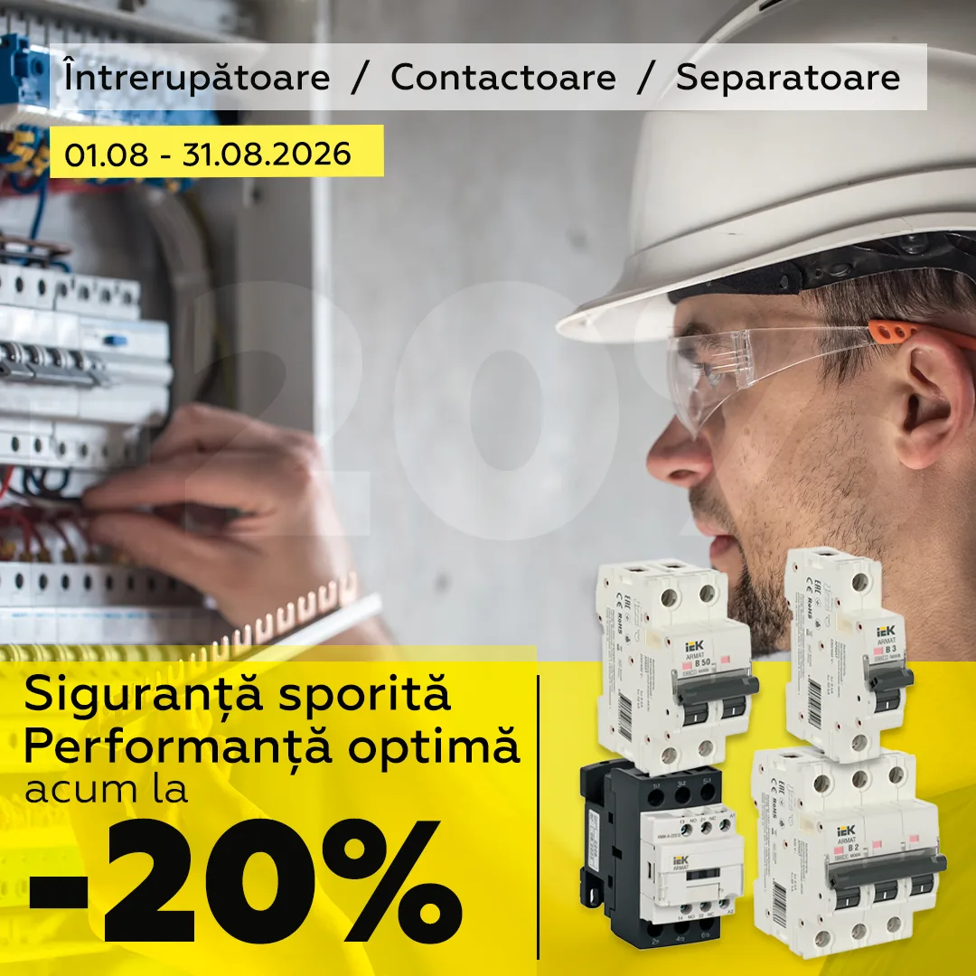 Siguranță sporită și performanță optimă. Reducere de 20 procente la întrerupătoare, contactoare și separatoare.