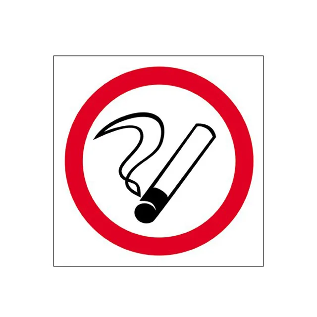 Autocolant LOC PENTRU FUMAT 10 x 10 cm roşu/Negru - VOLTA.MD