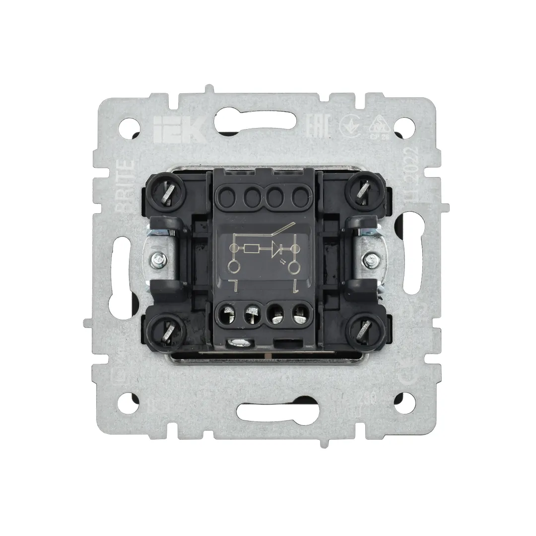 Întrerupător cu indicator brite 10 a 220 - 240 v grafit iek