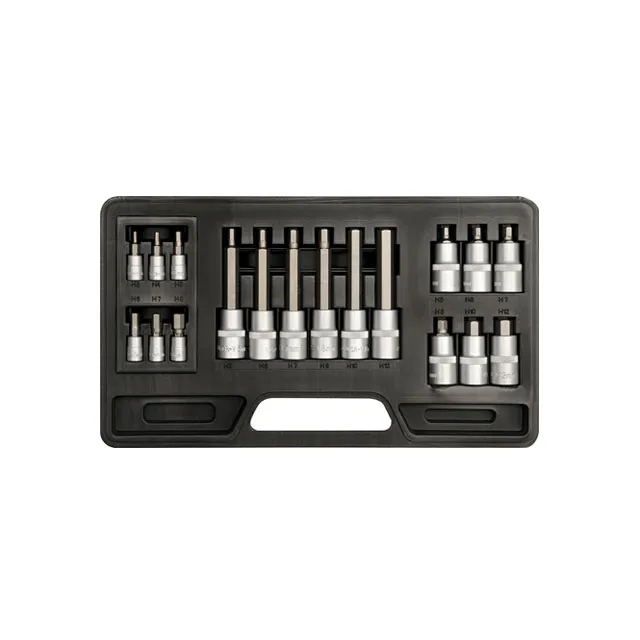 Set biți tubulari hexagonal 18 buc. 3 - 12 mm 1/4