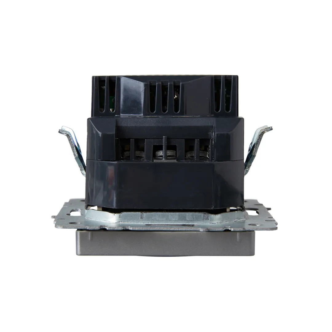 Розетка с usb brite 16 a 220 - 240 в алюминий iek
