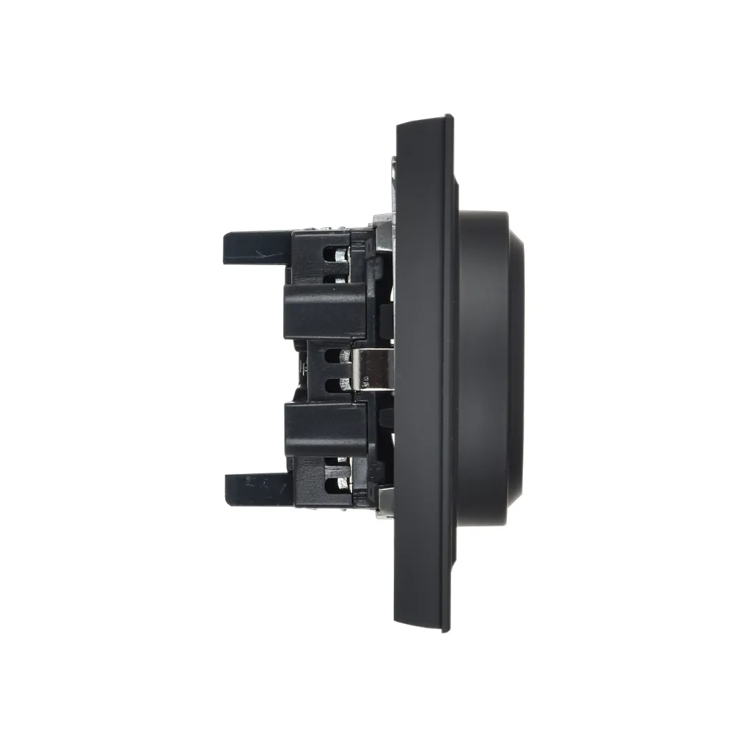 Двойная розетка с заземлением brite 16 a 220 - 240 в графитовый iek Thumbnail 3
