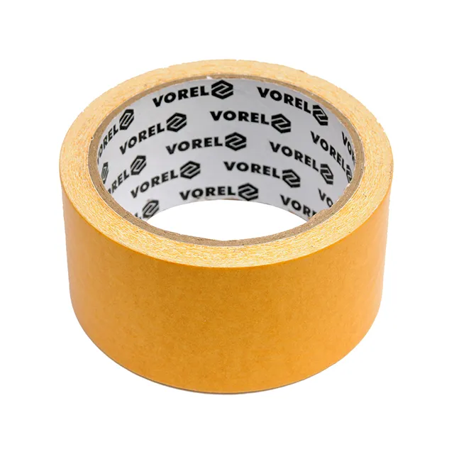 Bandă dublu adezivă vorel vor75260 50 mm x 5 m galben