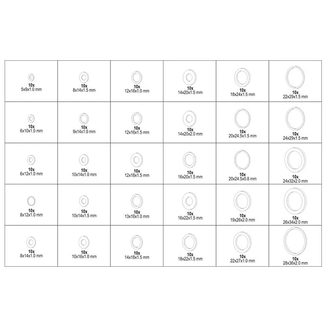 Set șaibe 300 buc. aluminiu yato Thumbnail 2