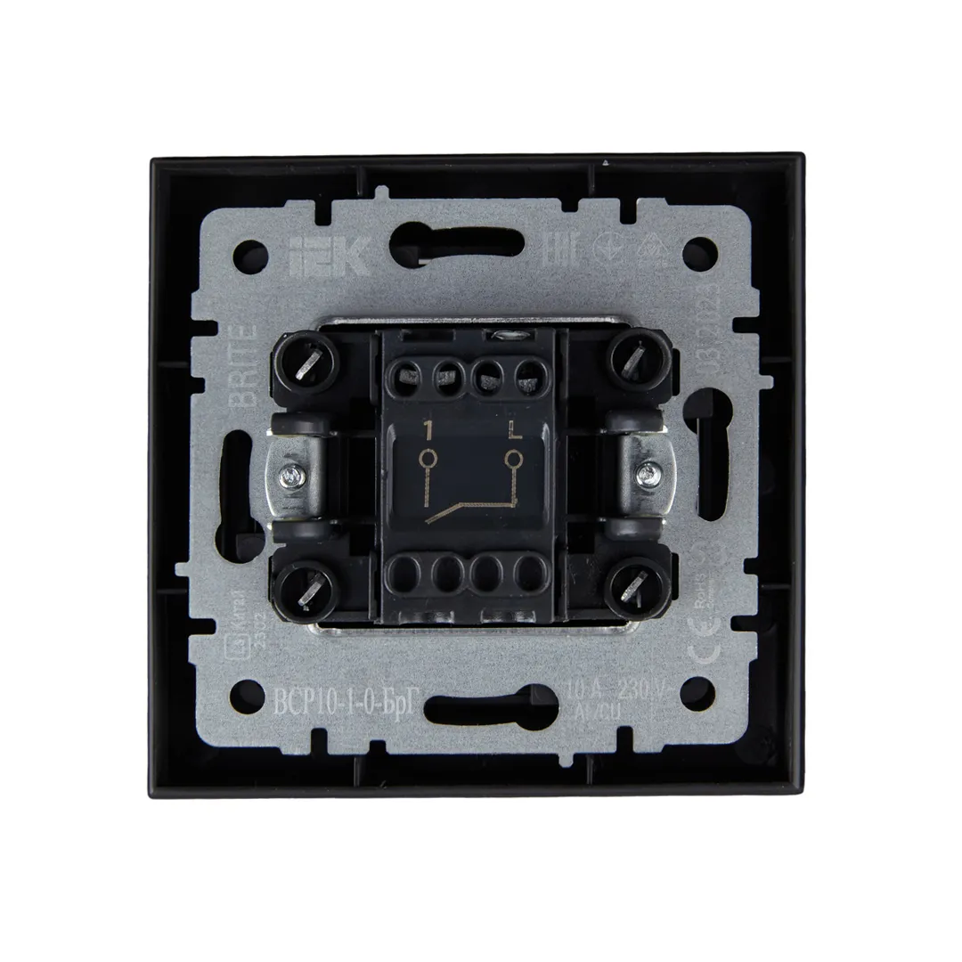 Выключатель brite 10 a 220 - 240 в графитовый iek