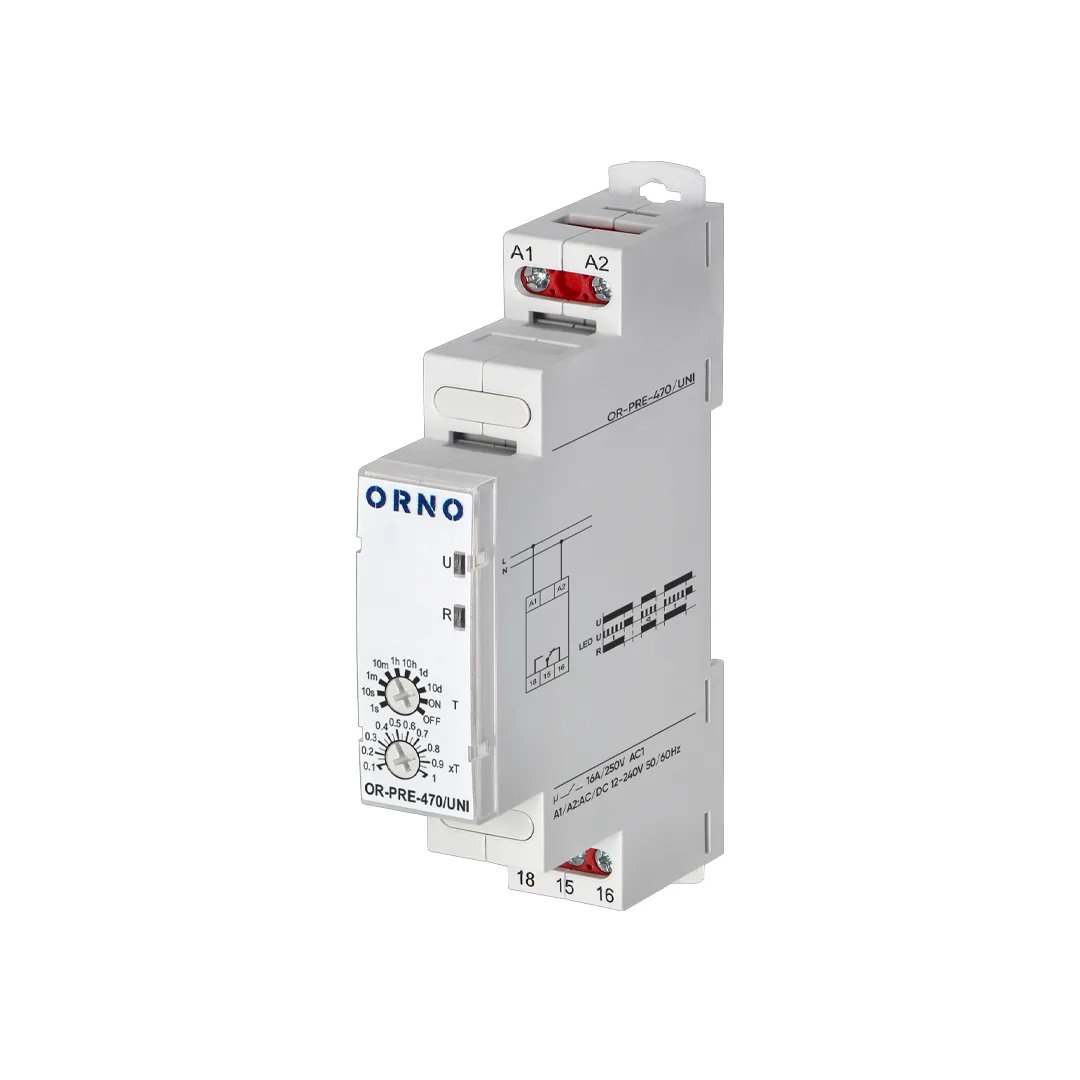 Реле времени цифровой 16 a 12 - 240 в ac/dc ip20 orno