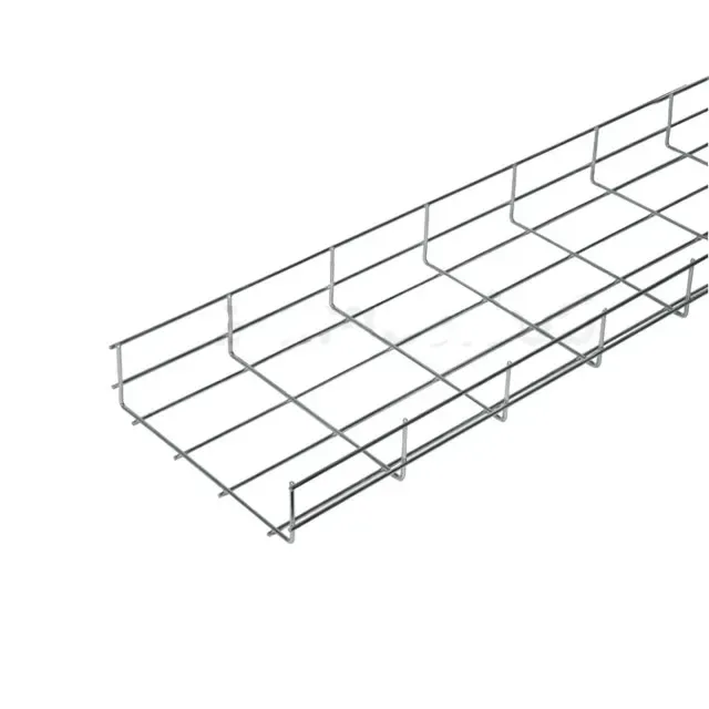 Лоток проволочный 3000 x 200 x 60 мм с проволокой серый оцинкованная ...