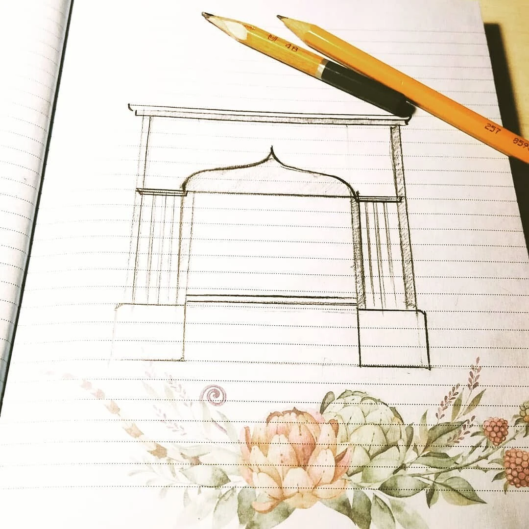 Schiță de construcție pentru șemineu decorativ