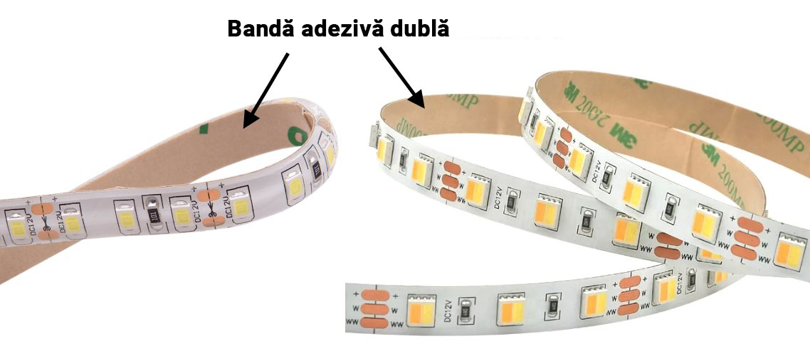 Bandă LED cu bandă adezivă dublă